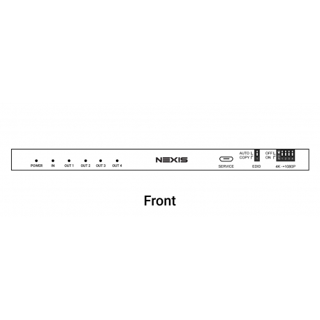 1x4 HDMI 2.0 Splitter with Scaler/Audio Extract