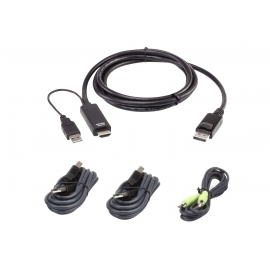 1.8M USB Universal Dual Display Secure KVM Cable Kit 