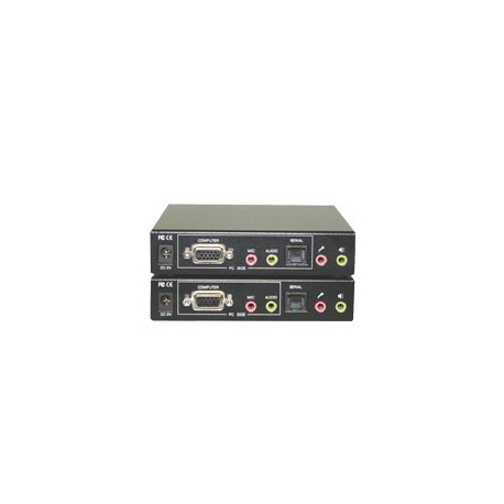 CAT5 KVM Extender Switch w/ Local Console, Audio, Mic, & RS-232