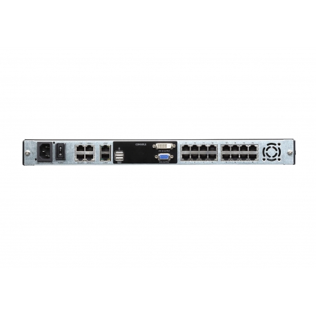 16-Port Cat 5 Dual Rail + 19" LCD KVM Over IP Switch 1 Local / 1 Remote ...